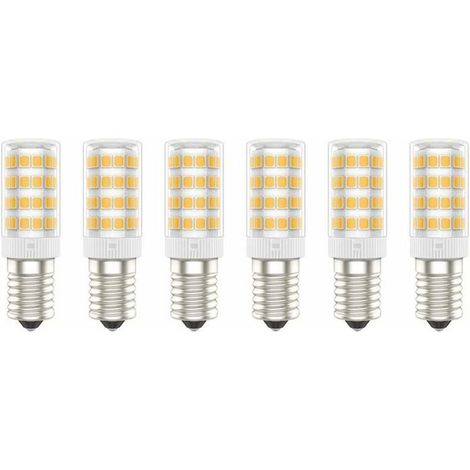 HOXILEELEO - Ampoules LED E14-5W-Équivalent à 50W,Blanc Chaud 3000K,AC220-240V,Sans Scintillement,Non Dimmable,300 Lumens,IRC80,6pcs-Blanc Chaud (1/5)