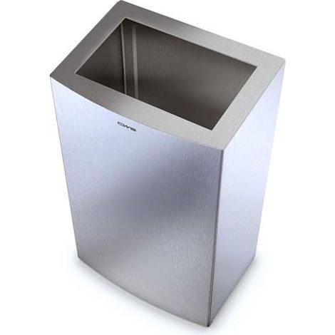 Corbeille en acier inoxydable 40 l, poubelle à papier en acier inoxydable