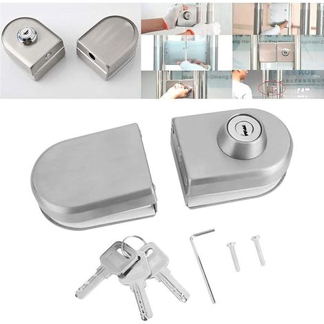 1pcs Glass Utility Anti-Theft Door Lock with Keys and Other Accessories for Security Lock (1/5)