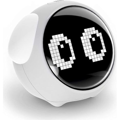 Reloj despertador infantil con doble alarma, luz nocturna de brillo ajustable, ideal para bebés, niños y estudiantes.