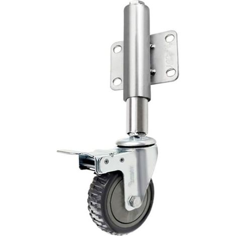 Roulettes Pivotantes Charge Lourde 100 mm, Hauteur Ajustable 60 mm, Tout Terrain (1/4)