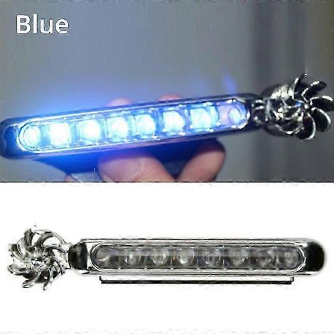 Feux de jour pour voiture à énergie éolienne (1 ou 2 pièces), 8 LED, ventilateur rotatif, lumière du jour, sans alimentation externe, lampe décorative pour phares de voiture (DRL). (1/5)