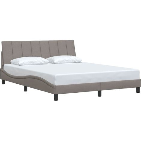 Cadre de lit sans matelas Hanko taupe 160x200 cm tissu vidaXL (1/5)