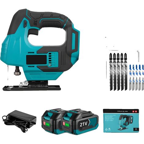Scie sauteuse, moteur sans balais, contrôle de vitesse variable, 2 Batterie (1/2)