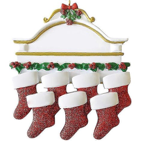 Décoration de Noël à suspendre soi-même, boule, plaque vide, en résine, chaussette de Noël (1/5)