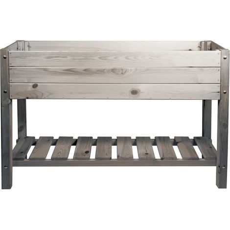 mgc24 Hochbeet Massiv L 118x40x78cm Kiefernholz anthrazit