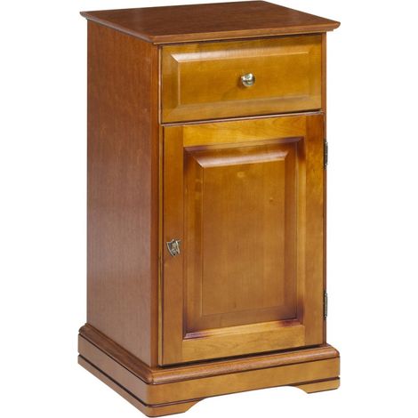 Confiturier Merisier Louis Philippe 1 Porte 1 Tiroir 2 Niches L 44.2 H 77.2 P 41 cm