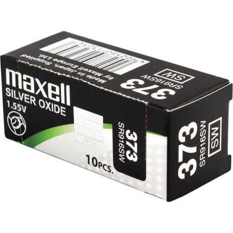 Pila maxell de boton oxido plata 373 SR916SW (1/3)