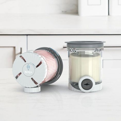 Pack de 2 recipientes de recambio Ninja Swirl by CREAMi NC701EU 480 ml gris con tapas transparentes y piezas (1/3)