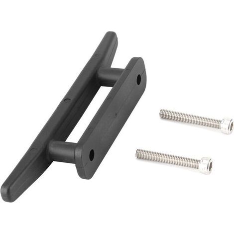 Taquet amarrage,Taquet Bateau,Tbe 6.5" Taquet d'amarrage Taquet Replacement pour Bateau canot mouillage Pont Nylon Noir, 2 Trous Base Anchor Ouvert avec vis (1/5)