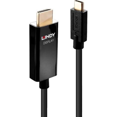 Lindy 43292 USB Typ-C zu HDMI Adapterkabel schwarz 2 m