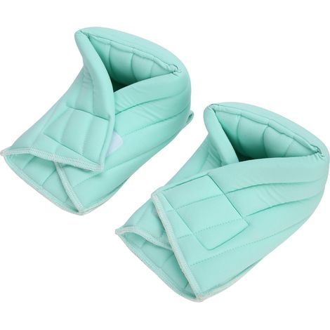 Paire de supports de pied et cheville réglables, coussinets de protection pour patients âgés, accessoires de soins infirmiers au lit, vert clair (1/5)