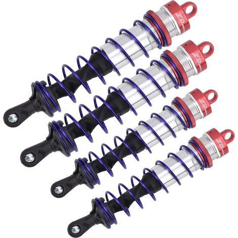 Amortisseurs avant et arrière en métal, pression d'huile réglable, 2 pièces (rouge) pour voiture RC 1/8 (1/5)