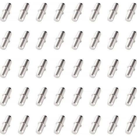 40 Pièces 20x6 mm Taquets d'Étagère, Goupilles de Support D'étagère, pour Meubles de Bibliothèque D'armoires de Cuisine (1/5)