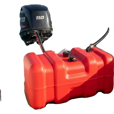 Kraftstofftank, 55 Liter Kapazität, kompatibel mit den meisten Außenbordmotoren, armeegrün (1/2)