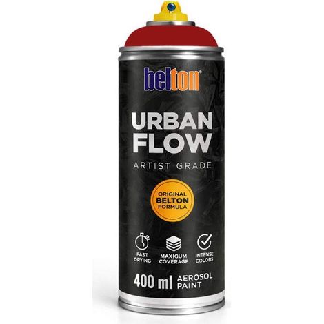 Bombe de peinture - Rouge rubis - Belton - Urban Flow - 400ml - Haute couvrance