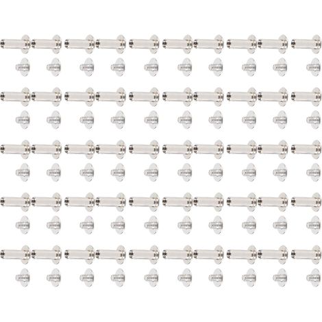 50 jeux de rivets et vis M4 5x13x9,5 mm en acier inoxydable à tête plate ronde pour la fixation et la décoration (1/5)