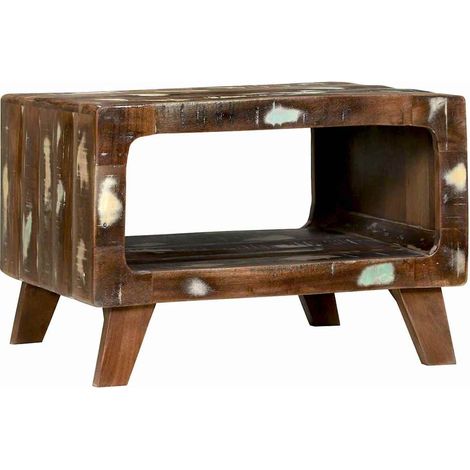 Table basse,Table d'appoint,Table de Salon 50 x 50 x 35 cm bois de récupération massif CFW96936 (1/5)