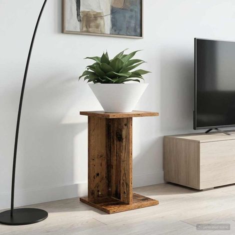 vidaXL  Plant Stand  2 pcs Old Wood 25 x 25.5 x 40.5 cm Engineered Wood