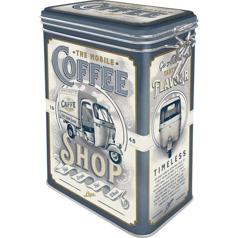 Nostalgic-Art Contenitori da caffè retrò Ape – Coffee Shop – Idea Regalo per Gli Amanti dell'Italia, con Coperchio Salva Aroma, Design Vintage (1/4)