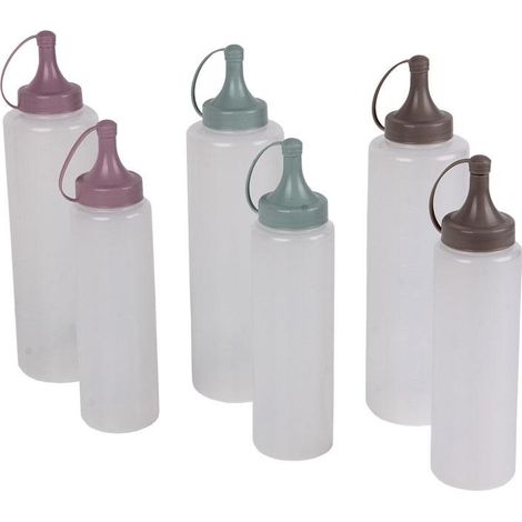 Pack 12 botellas aceitera Albahaca 250ml color piedra