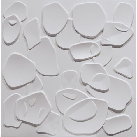 CORAL SEA blanc - Panneau mural en PVC à relief 3D - 50x50 cm - 1 pc (1/5)