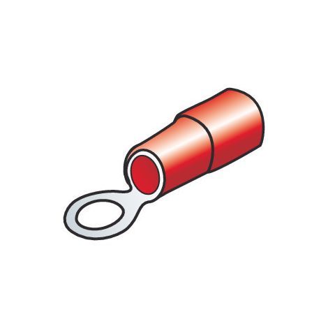 10 terminali - capicorda ad anello - Rosso (1/3)