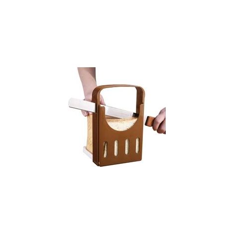 Brotschneider, vierstufiger Toaster-Brotschneider, verstellbare Schneidklinge, klappbarer und verstellbarer Brotschneider - Crezuo