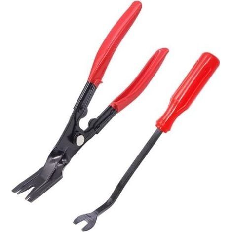 2 pièces Pince à dégrafer,Porte de Voiture Automatique Clip, Pinces Universelles Outils Pour Garnitures kits de réparation pour la garniture de porte de voiture et le Tableau de bord de p (1/5)