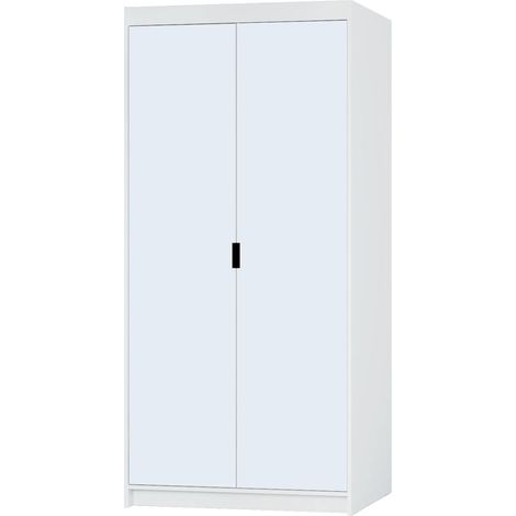 AX LIVING Schrank mit Spiegel Weißen Kleiderschrank Storicos 2T 89,7cm