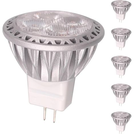 MR11 LED Bulbs Cool White GU4 Spot Light Bulb 6 Pack,12V 3W 6000K MR11 LED Bulb 2Pin 35W Halogen Equivalent 250Lm 30° Beam Angle Lamp,Not-Dimmable Bulb for Landscape Recessed and Track Lighting (1/5)