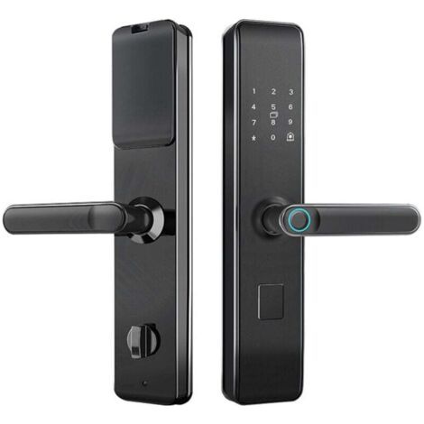 Serrure intelligente pour porte d'entrée - Appartement, hôtel - Verrouillage par carte, Bluetooth, empreinte digitale - Pour location et propriétaire.