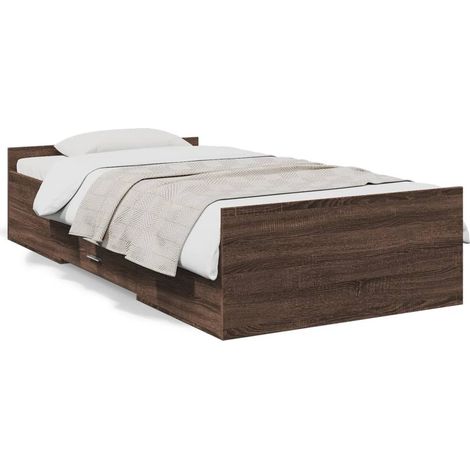 Maison Exclusive - Giroletto Cassetti Rovere Marrone 100x200 cm Legno Multistrato