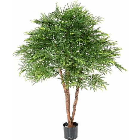 Mimosa d'hiver artificiel en pot, anti-UV, H 110 cm