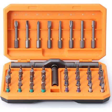 Magnetisches Schraubendreher-Set 42-in-1, Ratschen-Schraubendrehersatz, magnetisches Schraubendreher-Set mit Multi-Bits und abnehmbarer Ratschen-Griff, Schraubenzieher-Kit