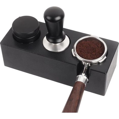 54 58 mm Tamperstation, rutschfester Espresso Tamperständer, schwarz, robust, Halterung für Siebträger und Verteiler praktisches Zubehör für Bari (1/5)