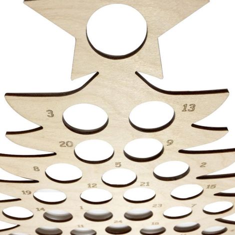 Calendrier de l'Avent en bois, présentoir à chocolat pour fête de Noël, décoration de sapin, cadeau de Noël – Arbre de Noël (sans chocolats) (1/4)