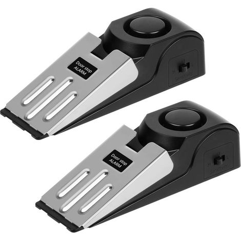 Flintronic Cale Bloque Porte avec Fonction Alarme, 2PCS Butée de Porte avec Alarme, Cale Porte avec Alarme 120 DB, Porte de Sécurité à Réglable pour la Protection Personnelle de la Maison,Voyage (1/5)