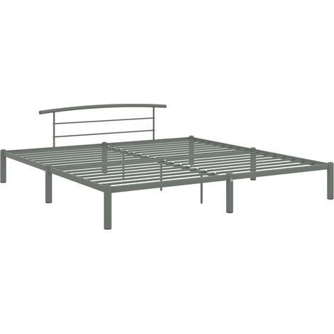 Maison Exclusive - Bettgestell Grau Metall 200x200 cm