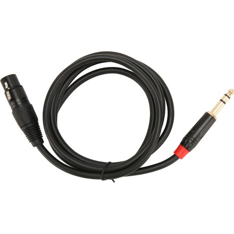 Câble XLR Femelle vers 6.35mm Anti-Interférence pour Microphone et Table de Mixage 1.5m (1/5)