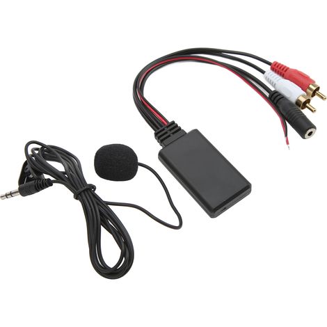 Adaptateur Bluetooth Voiture AUX IN Câble Kit Mains Libres Micro Intégré pour Autoradio Pioneer Ports Audio 2 RCA (1/5)