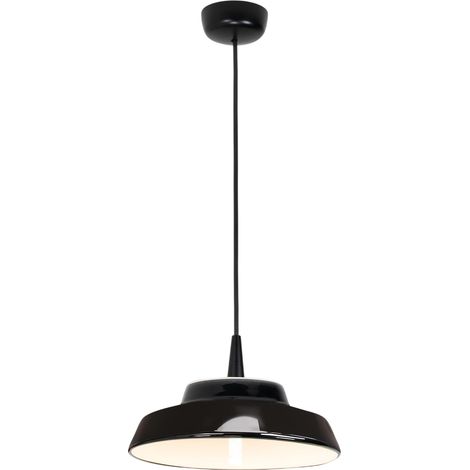 Circus Black Suspension Led, Design Moderne Avec Diffuseur En Céramique Artisanale Diamètre 24 Cm, Lumière Chaude 2700K, Finition Blanche (1/3)