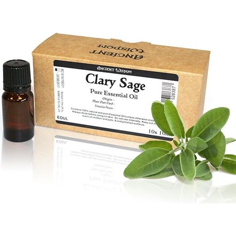 Étiquette sans marque d'huile essentielle de sauge sclarée de 10 ml- Vendu par 1