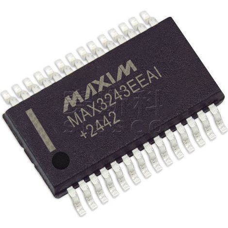 MAX3243EEAI+T MAX3245EEUI+T Electronic chips and components, 5 units in total.