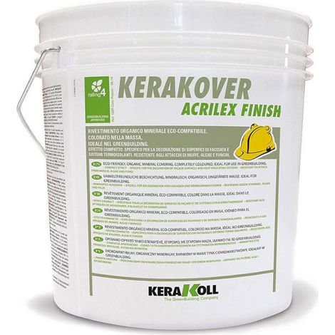 Pittura organica minerale kerakover acrilex finish bianco opaco 1,0 25kg