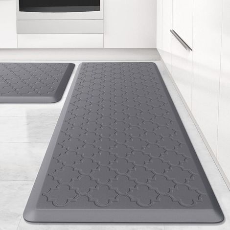 Lot de 2 Tapis de Cuisine rembourrés Anti-Fatigue, imperméables, antidérapants, ergonomiques en Mousse, Tapis Debout pour Cuisine, Sol, Bureau, évier,4475CM+44120CM (1/5)