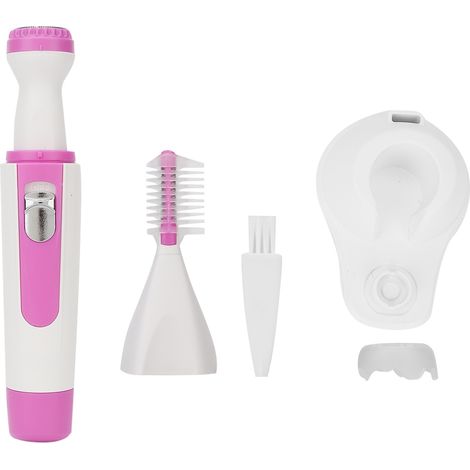 Rasoir Électrique Femme 2 En 1 Tête Flottante 3D Pour Corps Et Sourcils Fonctionnement Sur Pile Lot De 1 (1/5)