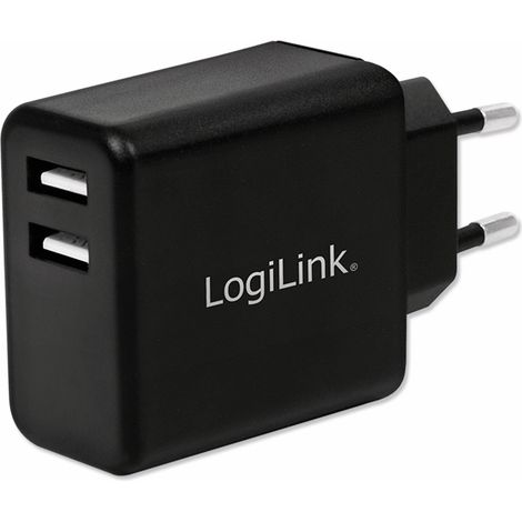 Chargeur USB LOGILINK PA0210, double, 2,4 A, noir (1/2)