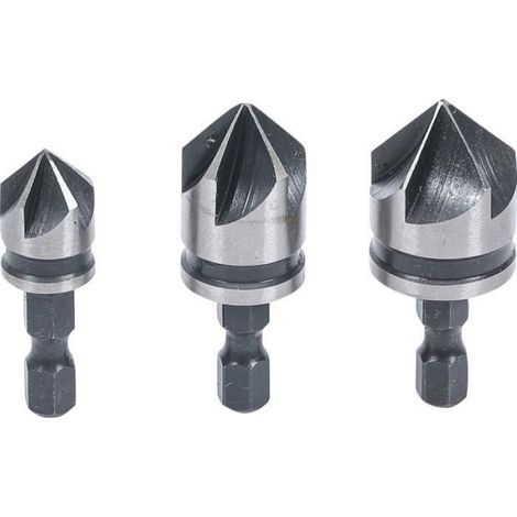 Embouts De Perçage Conique - 12 mm - 16 mm - 19 mm - Acier HSS 4241 - 61-63 HRC - Pour Aluminium Cuivre Bois - Jeu De 3