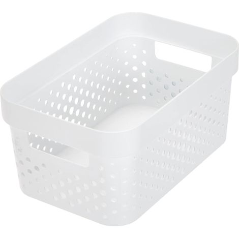 Curver Infinity Cestino forato di plastica riciclata, 4,5 litri, white (1/4)